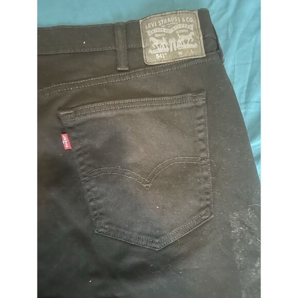 Levi's 541 Athletic Taper Stretch Jeans Black Men’s Size 44x30 Big & Tall - Picture 6 of 8